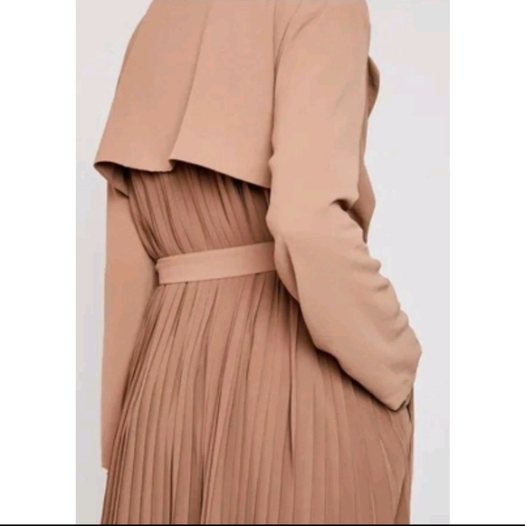Hayden LA pleated ladies trench Duster brown Large NWT Boho‎ chic - Picture 2 of 13